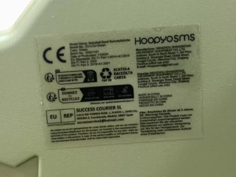 ZESTAW DO KOSZYKÓWKI HOPPYOSMS 4W1