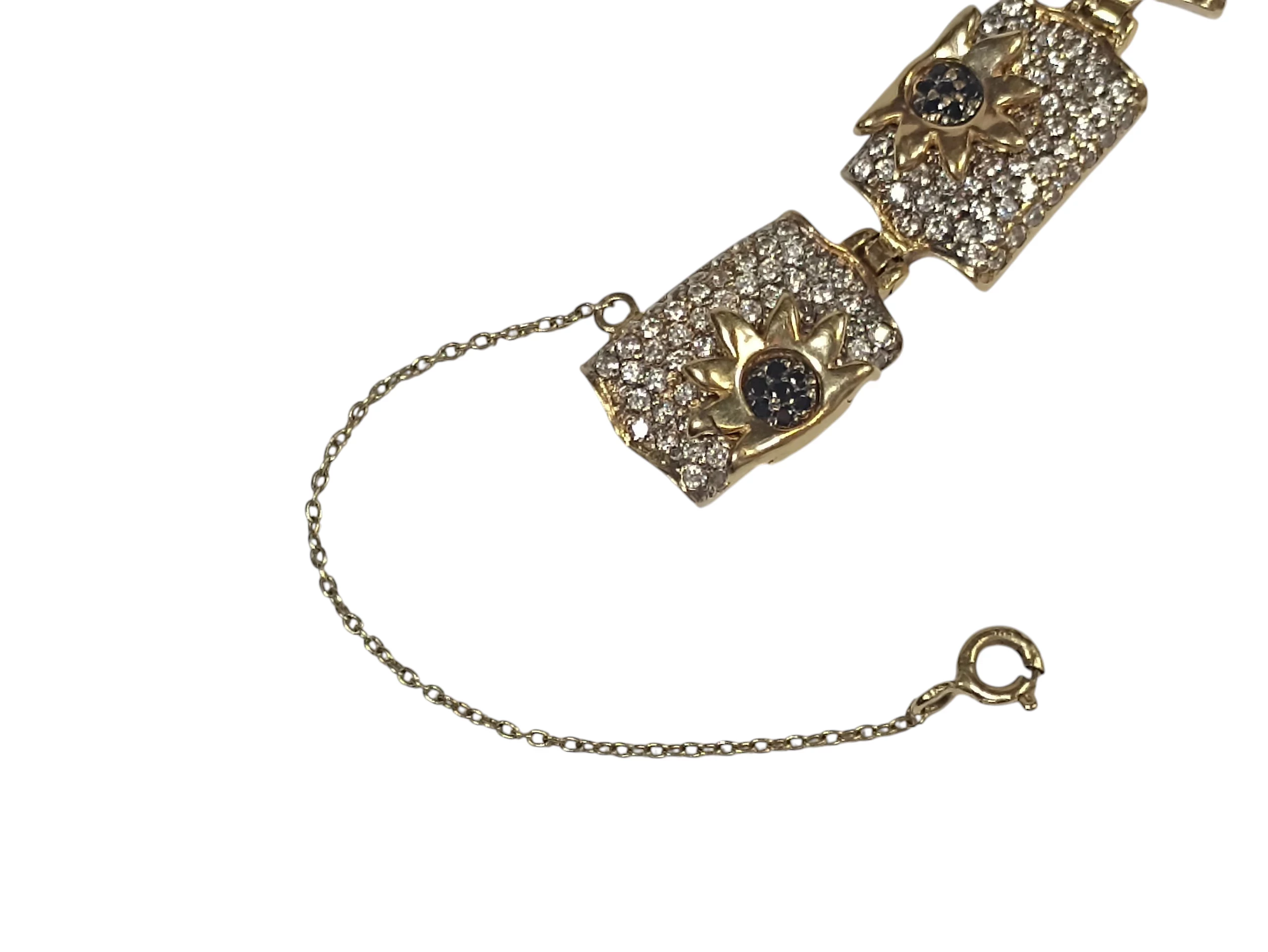 zlota-bransoletka-sloneczniki-585-19cm-3720g-dlugosc-calkowita-19