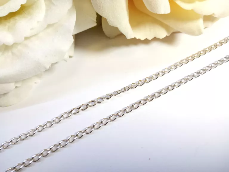 PIĘKNY SREBRNY ŁAŃCUSZEK PANCERKA 9,30 G 925