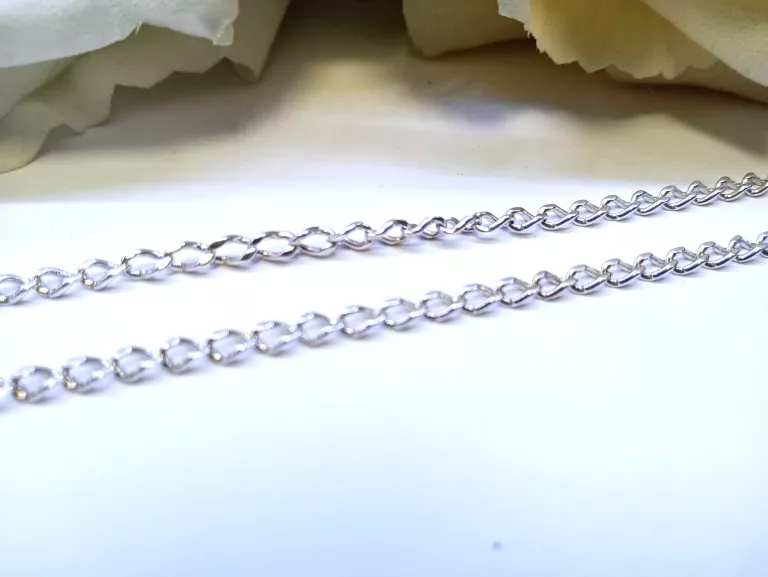 PIĘKNY SREBRNY ŁAŃCUSZEK PANCERKA 9,30 G 925