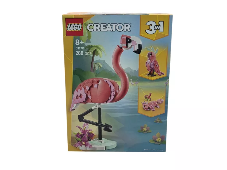 LEGO 31170 CREATOR 3W1 DZIKIE ZWIERZĘTA: RÓŻOWY FLAMING