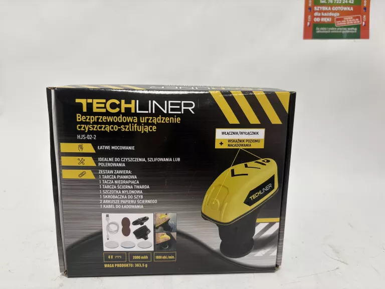 TECHLINER BEZPRZEWODOWE URZĄDZENIE CZYSZCZĄCO-SZLIFUJĄCE HJS-02-2