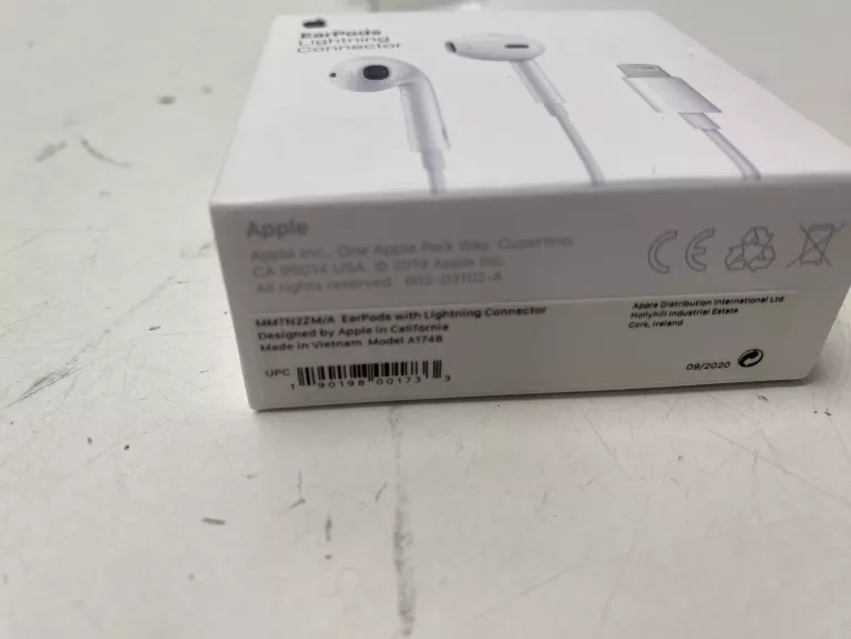 SŁUCHAWKI DOUSZNE PRZEWODOWE APPLE IPHONE EARPODS LIGTHNING