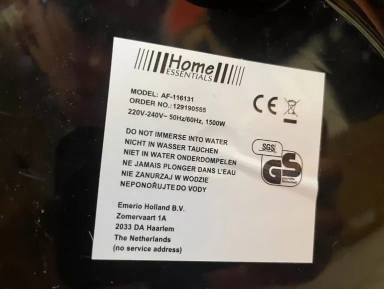 FRYTKOWNICA BEZTŁUSZCZOWA HOME ESSENTIAL