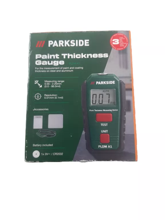 PARKSIDE PLDM A1 MIERNIK GRUBOŚCI LAKIERU