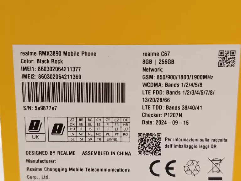 TELEFON REALME C67 + KOMPLET