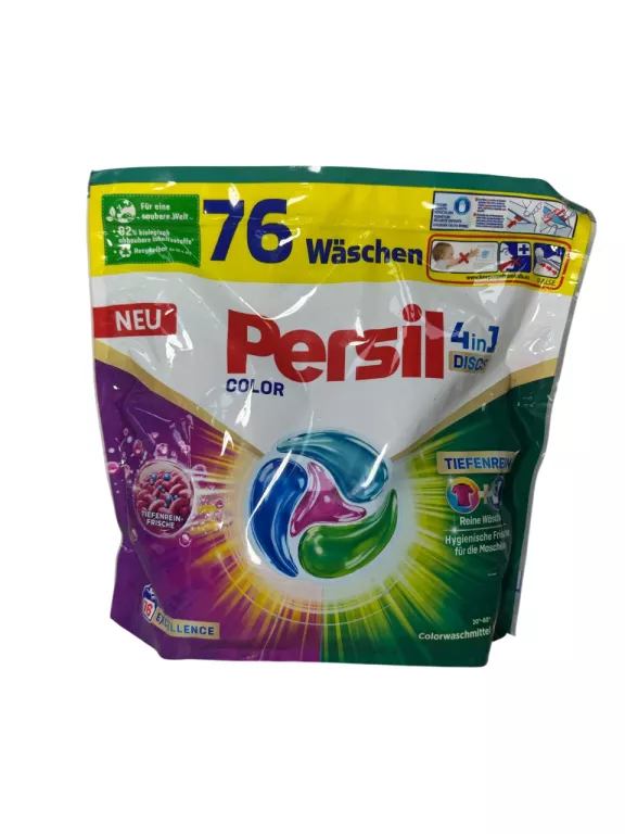 NIEMIECKIE KAPSUŁKI DO PRANIA PERSIL 4 IN 1 COLOR 76 PRAŃ