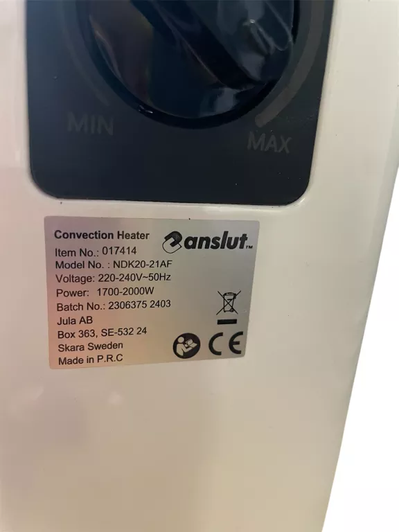 GRZEJNIK ELEKTRYCZNY ANSLUT NDK20-21AF + PUD