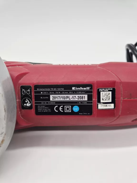EINHELL SZLIFIERKA KĄTOWA TE-AG 125/750