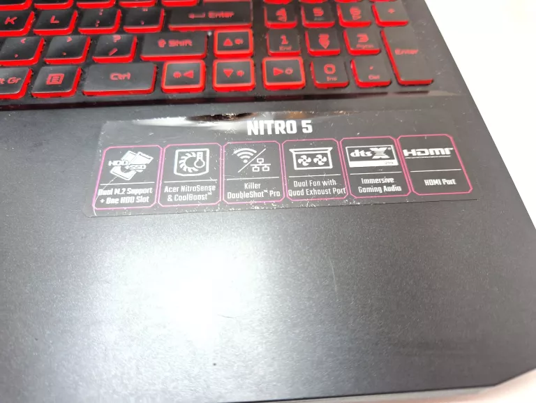 LAPTOP ACER NITRO 5 15,6 " INTEL CORE I5 16 GB / 512 GB CZARNY