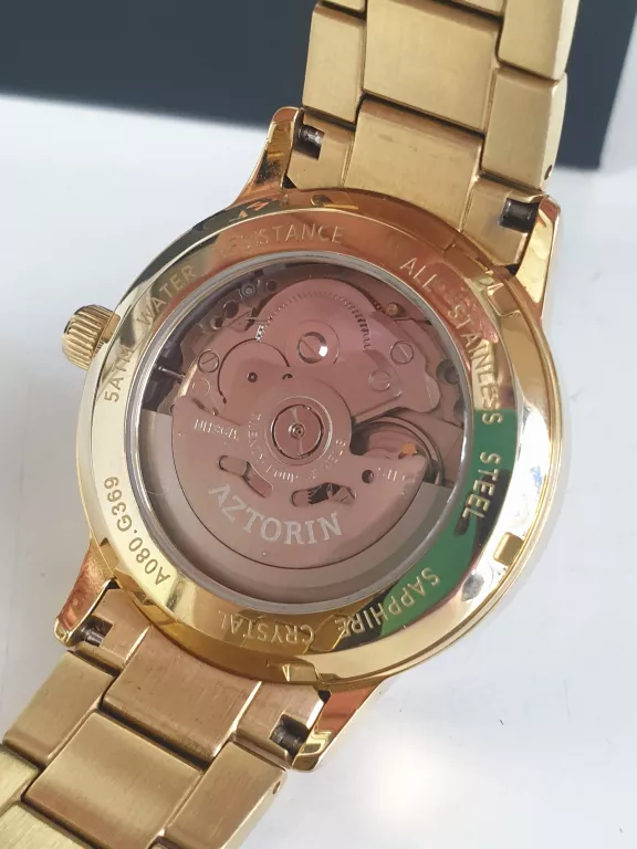 ZEGAREK AZTORIN A080.G369 KWARCOWY, SZAFIROWE + PARAGON, OCZKA DODATKOWE