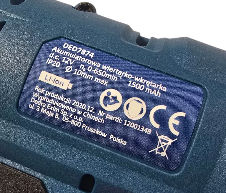 WKRĘTARKA DEDRA DED7874 SUPER STAN!