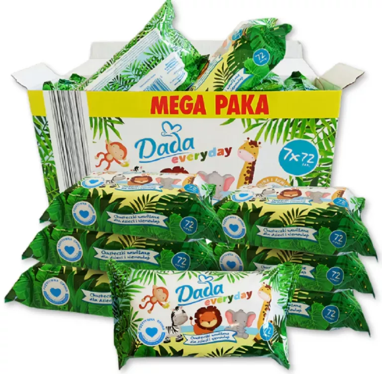 DADA EVERYDAY CHUSTECZKI NAWILŻANE 7X72 = 504 SZT