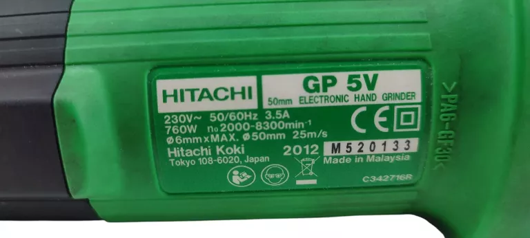 SZLIFIERKA PROSTA HITACHI GP 5V