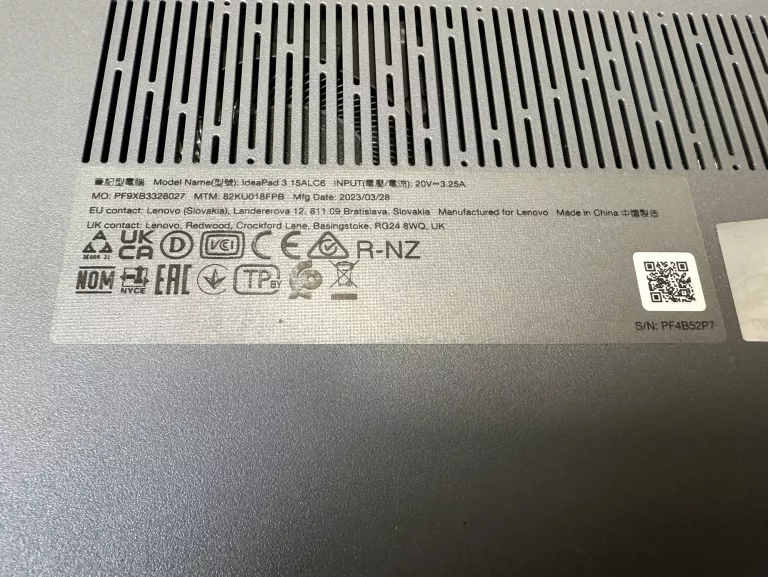 LAPTOP LENOVO IDEAPAD 3 15ALC6|15,6"/AMD RYZEN 5 5500U/8GB RAM/500GB/WIN11