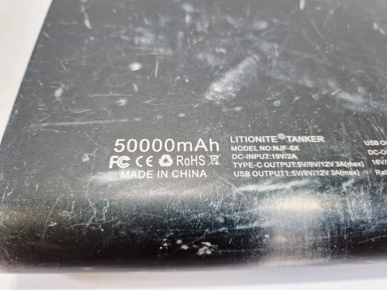 POWERBANK LITIONITE TANKER MODEL NJF-5X | 50000 MAH