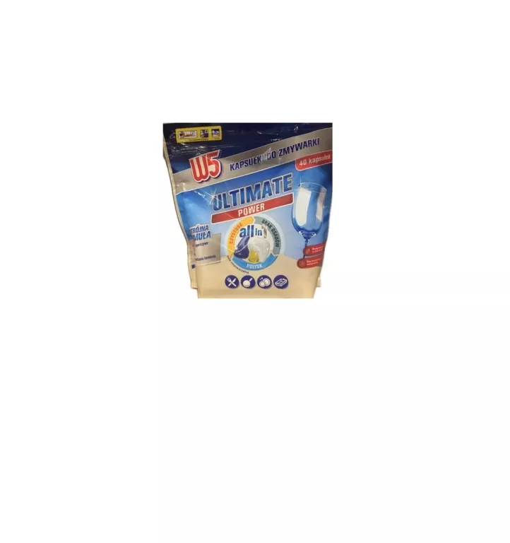 W5 ULTIMATE POWER ALLIN1 POLECANE KAPSUŁKI TABLETKI DO ZMYWARKI 40 SZT