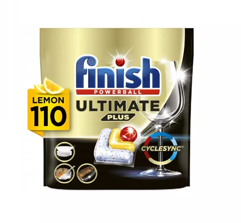 110 SZT FINISH ULTIMATE PLUS LEMON KAPSUŁKI DO ZMYWARKI