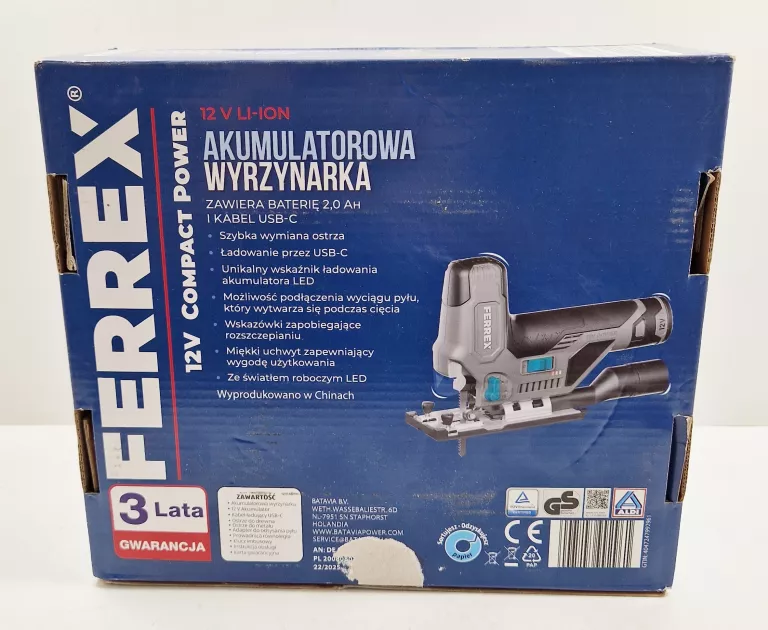 FERREX AKUMULATOROWA WYRZYNARKA 12 V