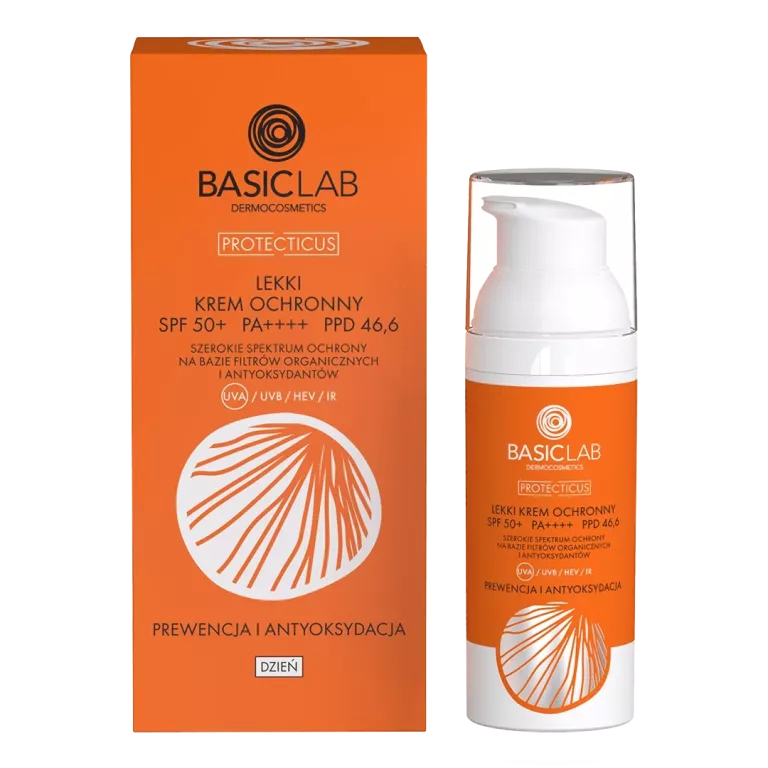 BASICLAB PROTECTICUS LEKKI KREM OCHRONNY SPF50+ PPD46,6 50 ML