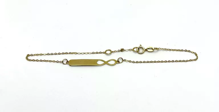 ZLOTA BRANSOLETKA NIESKOŃCZONOŚĆ - 333 - 0,51G - 19CM