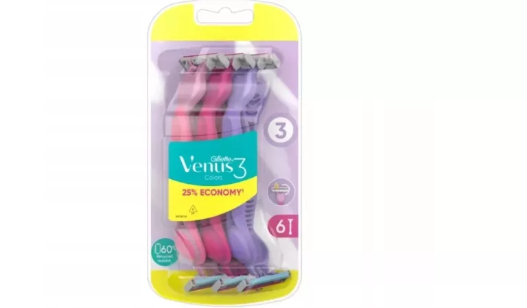 GILLETTE VENUS MASZYNKI DO GOLENIA DLA KOBIET 6SZT COLORS