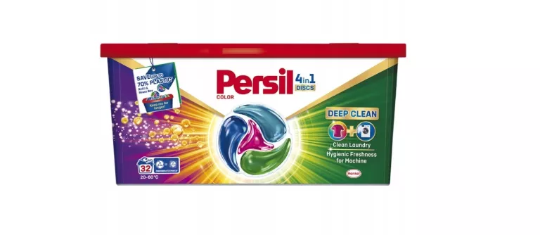 PERSIL 4IN1 DISCS DEEP CLEAN - KAPSUŁKI DO PRANIA DO KOLORÓW 32 SZT.