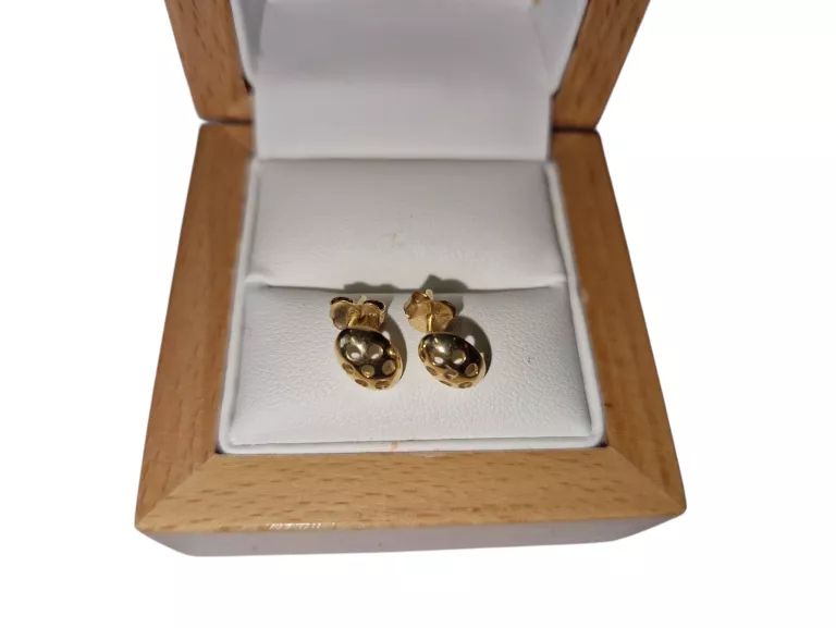 ciekawe-zlote-kolczyki-pchelki-sztyft-pr-585-stan-11323-2