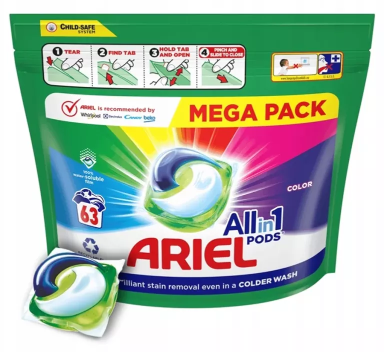 KAPSUŁKI DO PRANIA KOLORÓW ARIEL ALL IN ONE PODS 63 SZT. 8001090727541