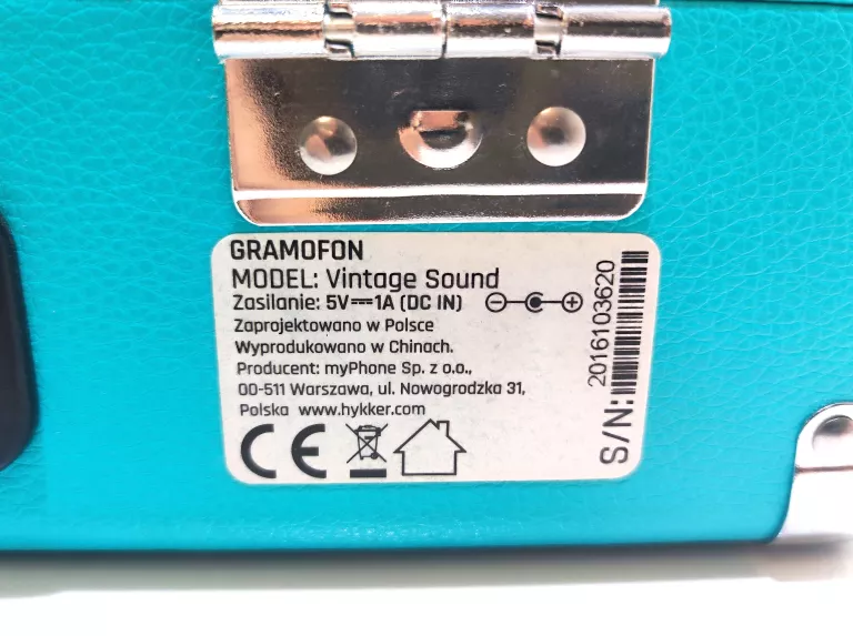 GRAMOFON HYKKER VINTAGE SOUND MICROSD USB