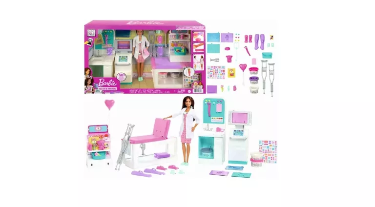LALKA LEKARZ BARBIE DOKTOR SZPITAL ZESTAW DLA DZIECI+AKCESORIA OD MATTEL 4