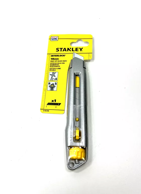 STANLEY NÓŻ INTERLOCK METALOWY OSTRZE ŁAMANE 18 MM 10-018