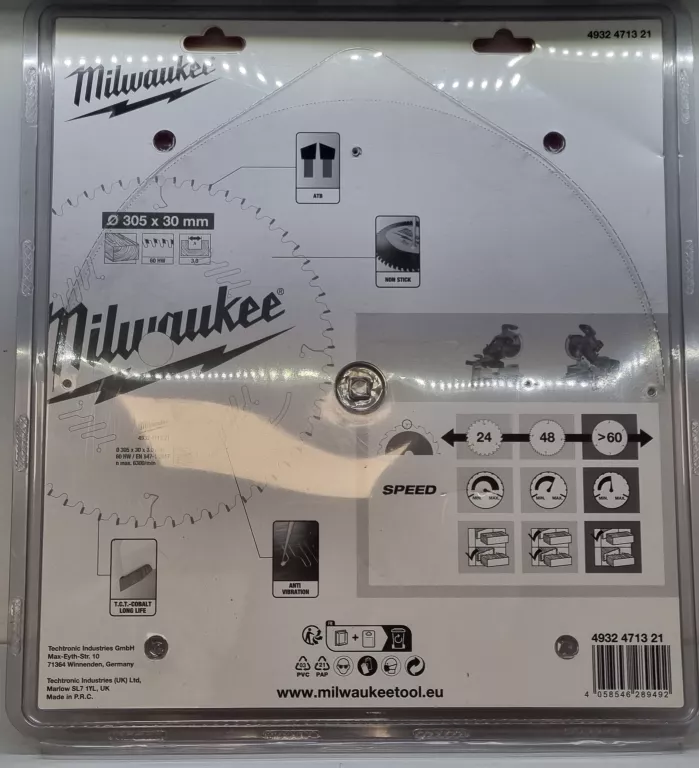 TARCZA DO DREWNA MILWAUKEE 305X30 60HW 4932 4713 21