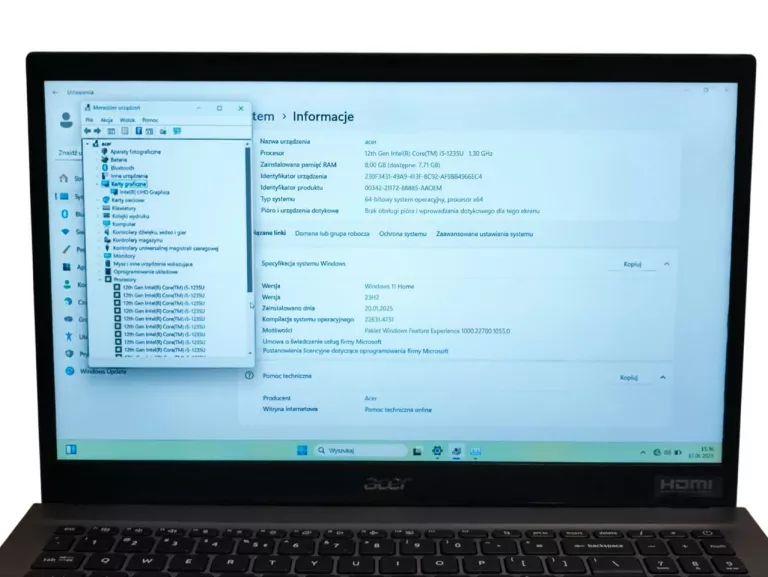 LAPTOP ACER EXTENSA 15 215-55 8/512GB I5
