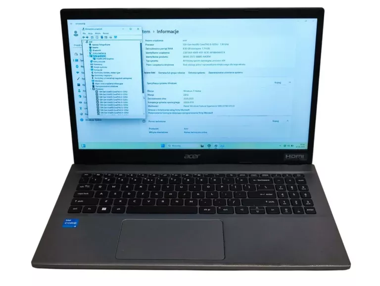 LAPTOP ACER EXTENSA 15 215-55 8/512GB I5
