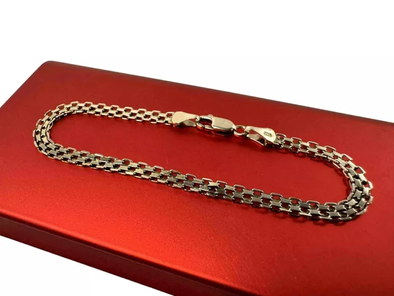 ZŁOTA BRANSOLETKA SPLOT BISMARCK PR: 585 W: 5,59G DŁ: 19,5CM