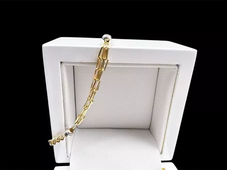 PIĘKNA ZŁOTA BRANSOLETKA W 3,89 G PR 585 DŁ 19 CM