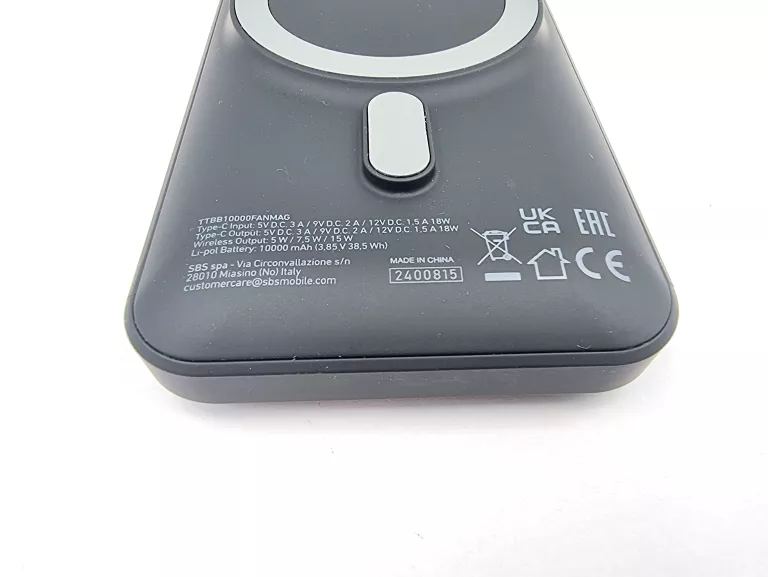 POWERBANK SBS TTBB10000FANMAG FREZEE MAG 10000MAH PD18W CZARNY