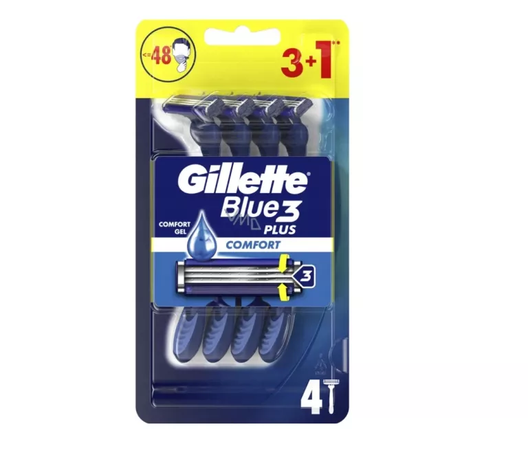 GILLETTE MASZYNKA JEDNORAZOWA BLUE 3 COMFORT 4 SZT