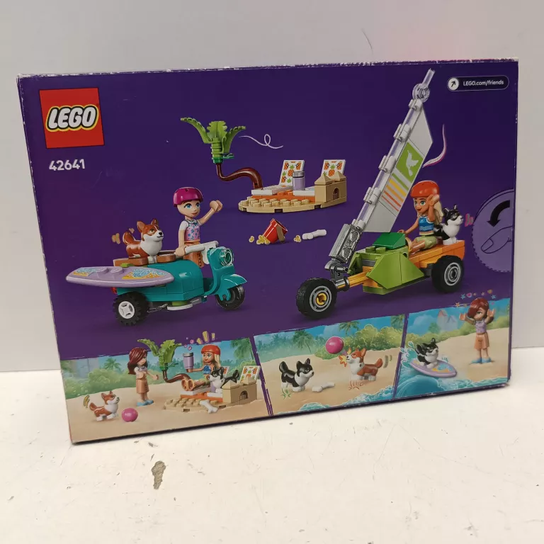LEGO FRIENDS 42641 PRZYGODA Z SURFUJĄCYMI PSAMI I SKUTEREM