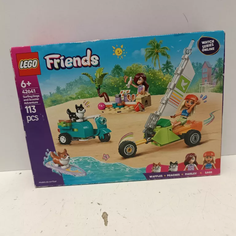 LEGO FRIENDS 42641 PRZYGODA Z SURFUJĄCYMI PSAMI I SKUTEREM