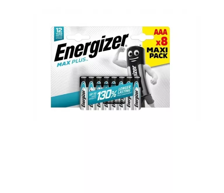 8X BATERIE ALKALICZNE AAA ENERGIZER MAX PLUS LR03 1,5V PALUSZKI MAŁE