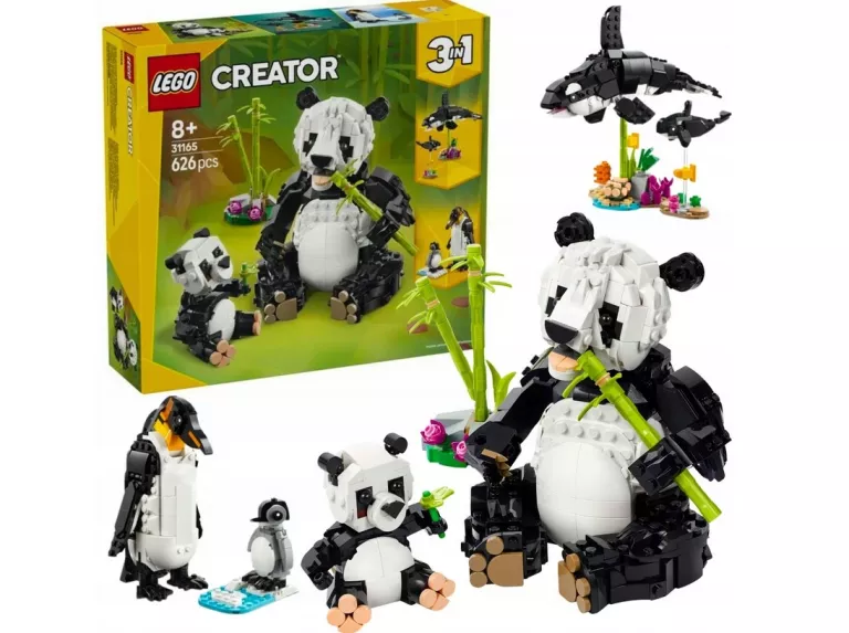IDEALNY ZESTAW LEGO CREATOR 3 W 1 DZIKIE ZWIERZĘTA: RODZINA PAND 31165