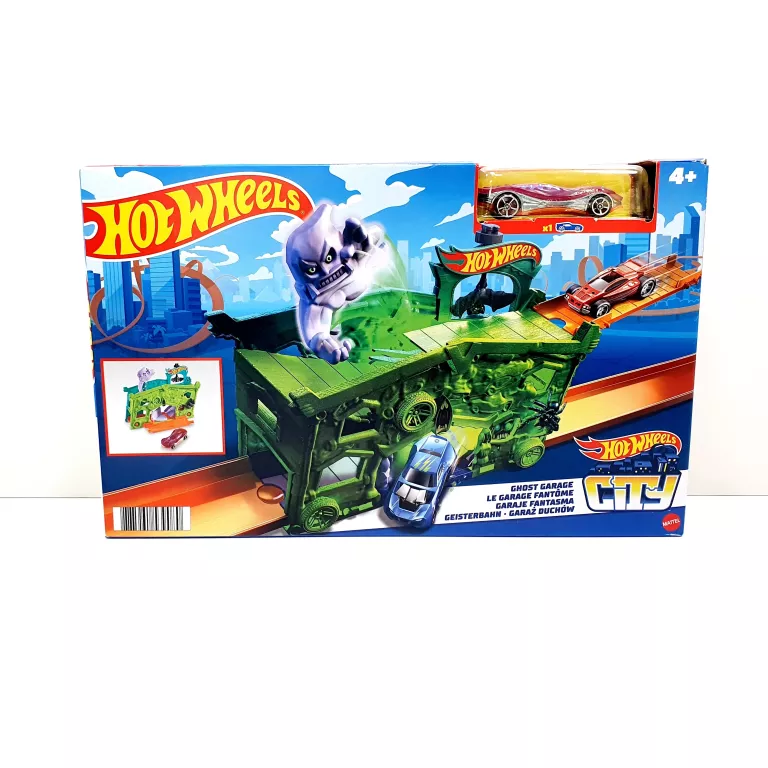 HOT WHEELS TOR SAMOCHODOWY CITY GHOST GARAGE GARAŻ DUCHÓW FJN38