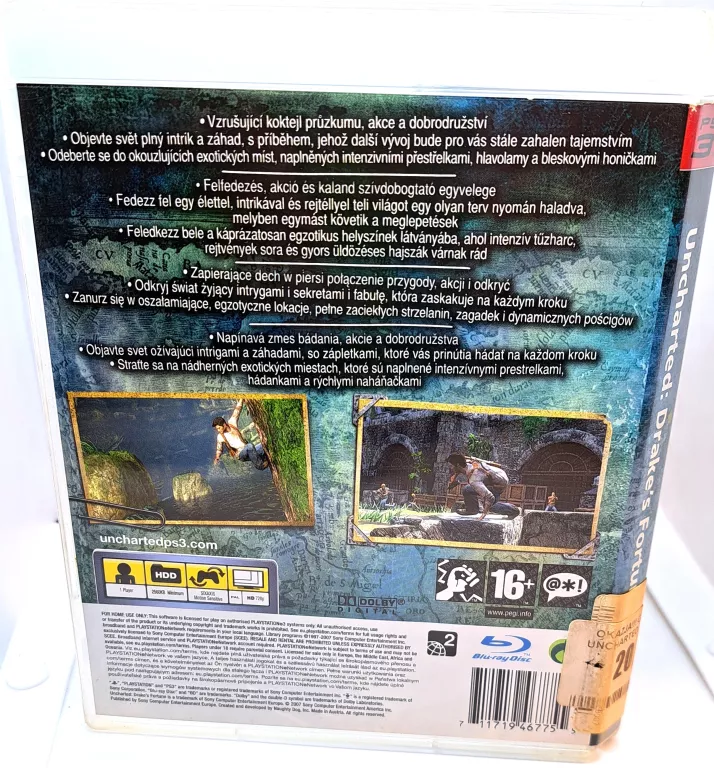 UNCHARTED: DRAKE'S FORTUNE SONY PLAYSTATION 3 (PS3) STAN PŁYTY 4/5 KSIĄŻEC