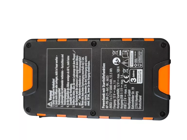 POWERBANK Z FUNKCJĄ ROZRUCHU AUTA 5000MAH