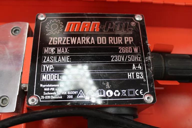 ZGRZEWARKA DO ZGRZEWANIA RUR PP PCV 2660W MARPOL