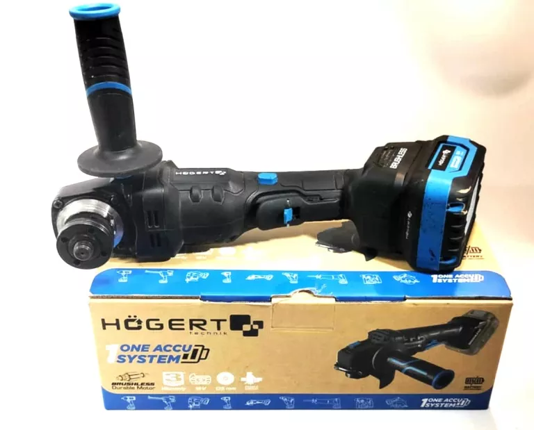 HOGERT SZLIFIERKA KĄTOWA AKUMULATOROWA BEZSZCZOTKOWA 125 MM 18V HT2E232-0A