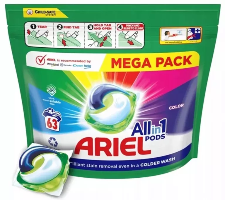 KAPSUŁKI DO PRANIA KOLORÓW ARIEL ALL IN ONE PODS 63 SZT. 8001090727541