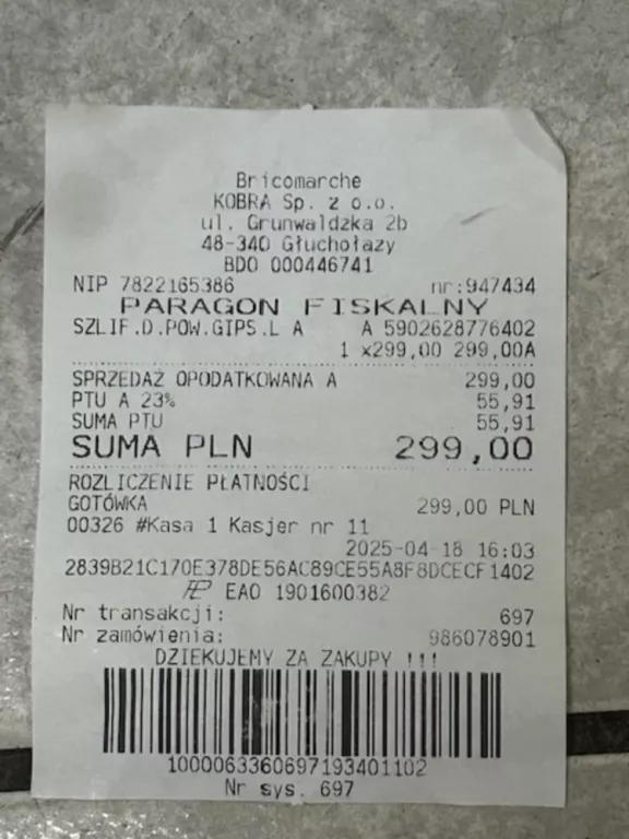 SZLIFIERKA DO GIPSU DEDRA DED7764 GWARANCJA